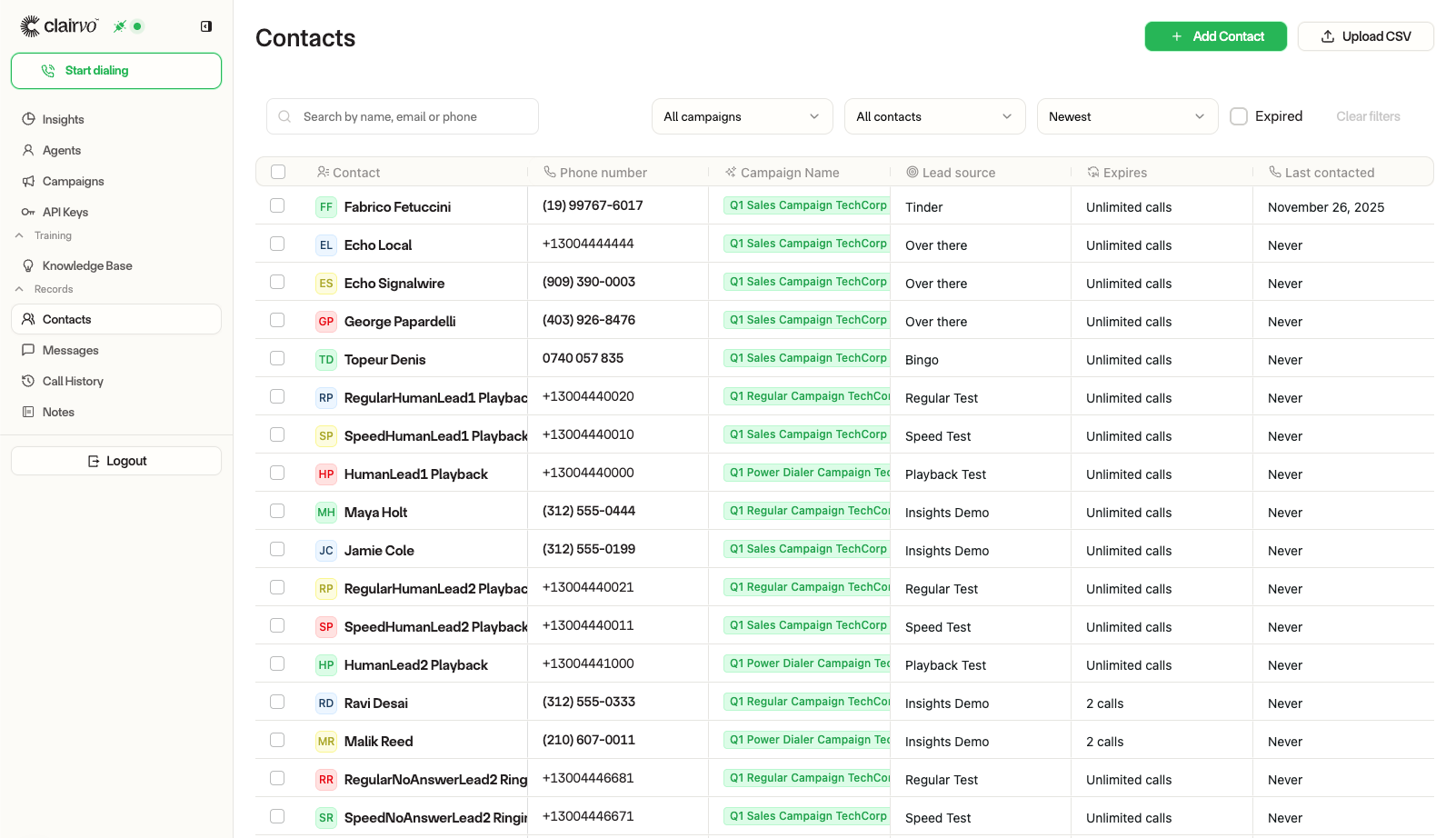 Clairvo Dashboard Preview